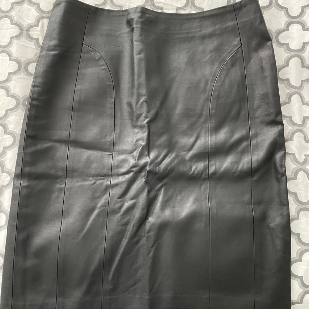 Jacob Black Faux Leather pencil skirt
